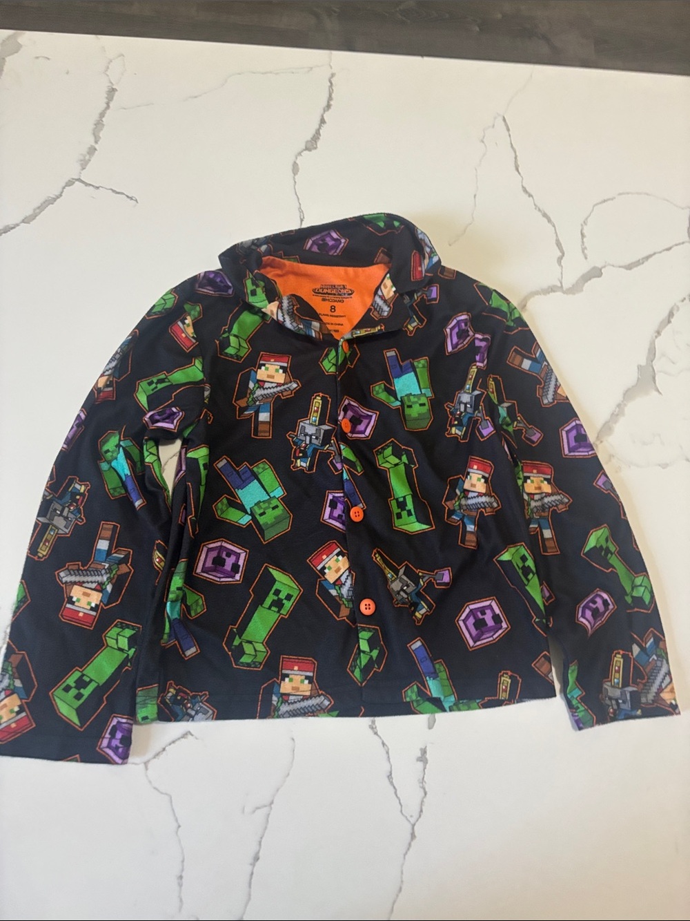 Kids' Black Minecraft Dungeons Pajama Set